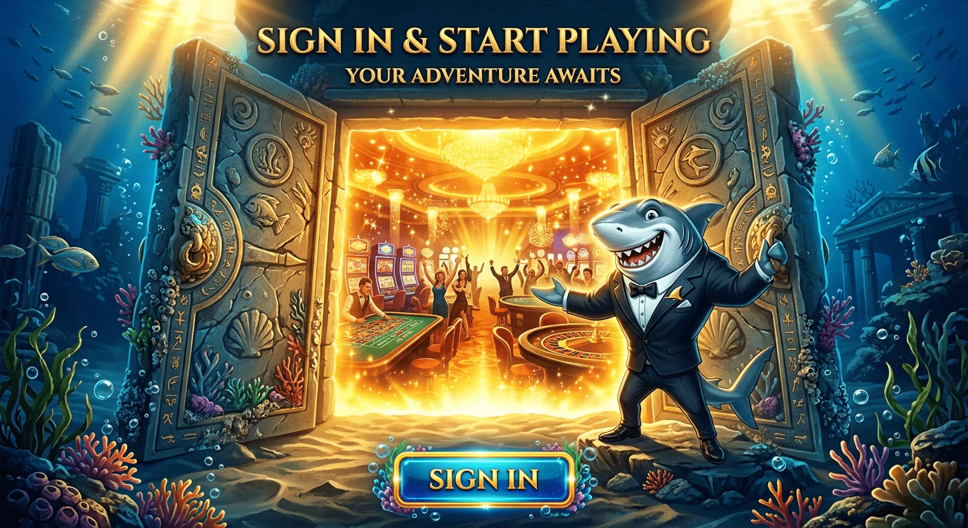 Winshark Australia casino player account login interface